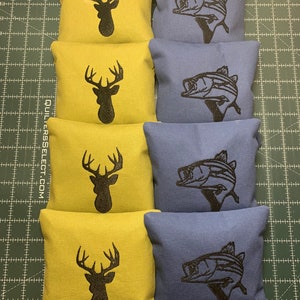Premium Deer Hunting & Fishing Cornhole Bag Set (8-Pack) main image 0