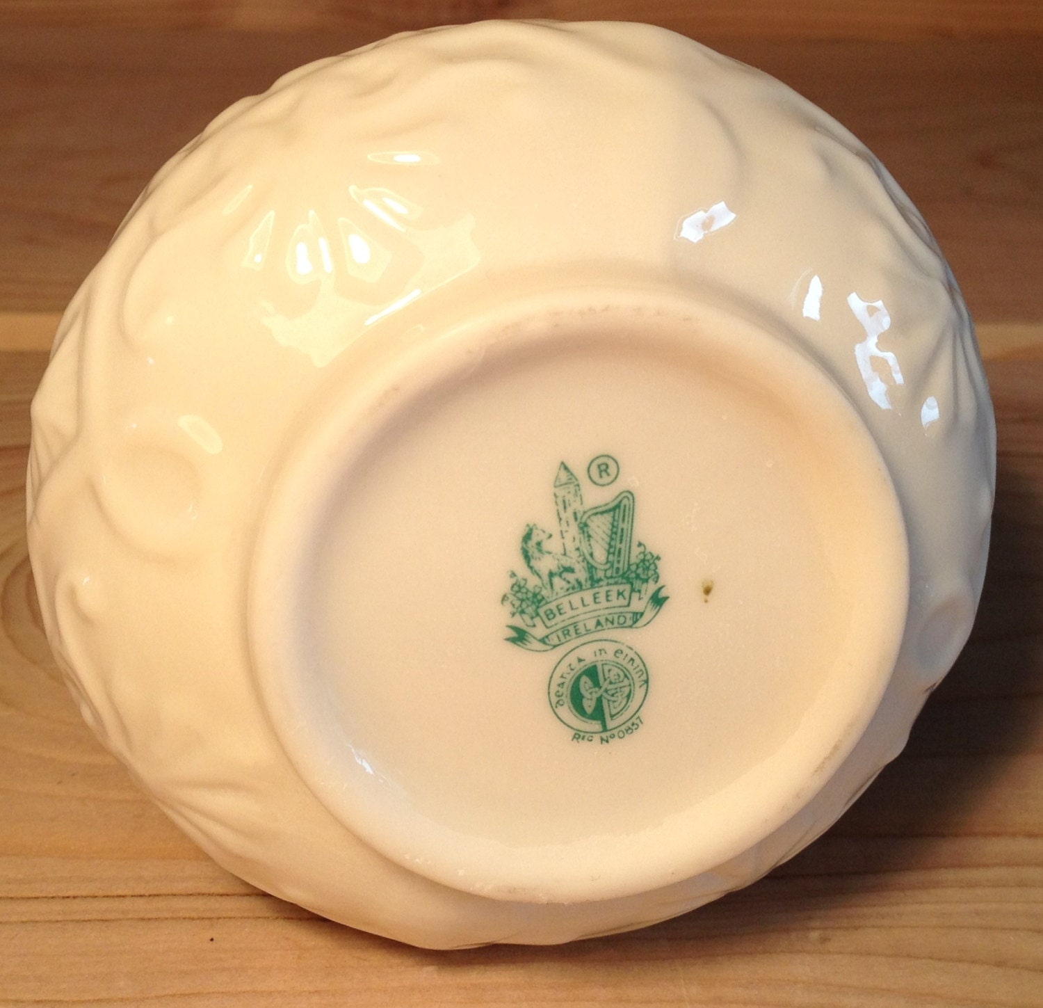 Vintage Belleek 5 Shamrock Spill Vase Ireland Etsy