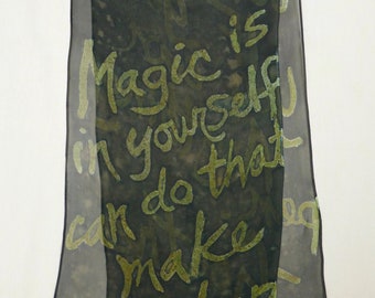 Magic is believing in yourself... - Goethe Quote - Silk Chiffon Scarf