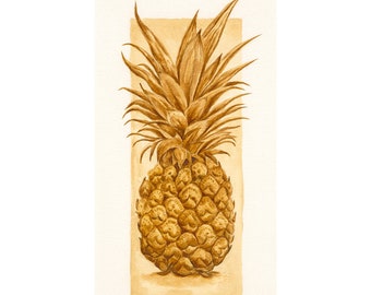 Pineapple Coffee Painting / Giclee available