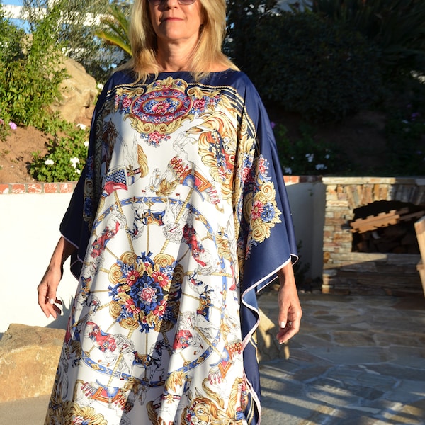 Silk Caftan Silk Dress Silk Coverup Womens Caftans Womens Kaftans, Resort Wear Silk Kaftan Long Silk Dress