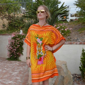 Whimsical Silk Tunic Womens Tunics Coverup Silk Dress Silk Coverup Silk Blouse Silk Top Blouses Dresses Tops Short Dress Silk Tunic