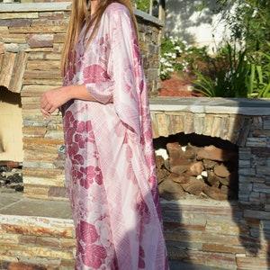 Valeria Salmon Pink Long Women's Beach Kaftan