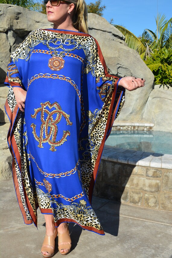 Estampado de diseño de seda Kaftan de seda para mujer - Etsy España