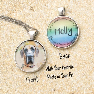 Pet Loss Gift, Pet Memorial Jewelry, If Love Could Have Saved You, Death of Dog, Custom Photo, Dog Memorial Jewelry, In Memory, Pet Passing