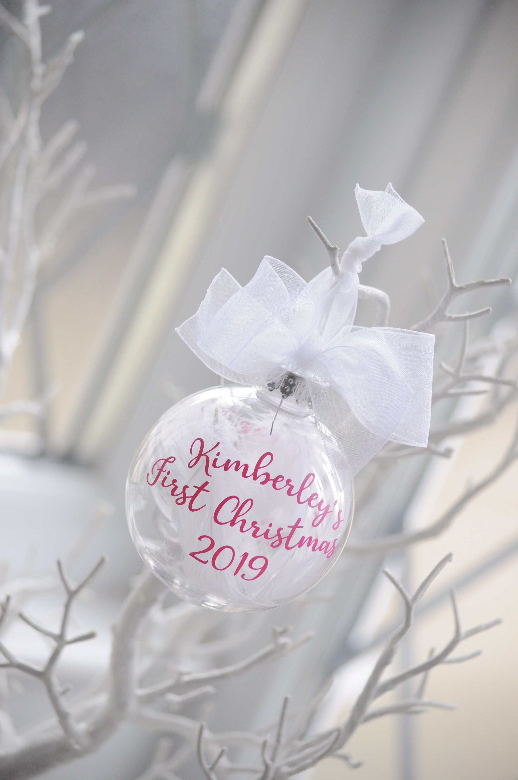 personalised bauble baby