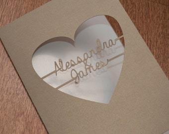 Personalised Wedding Card