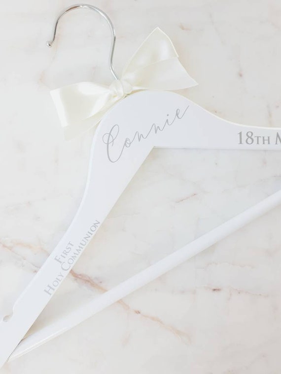 Kids Size Personalised  Hangers First Day At School //Holy Communion//Any Logo