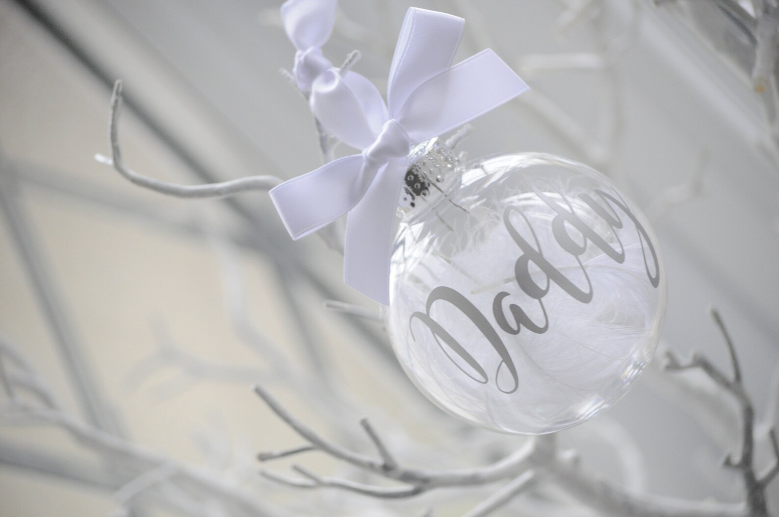 Personalised Named Baubles Christmas Bauble Silver Etsy