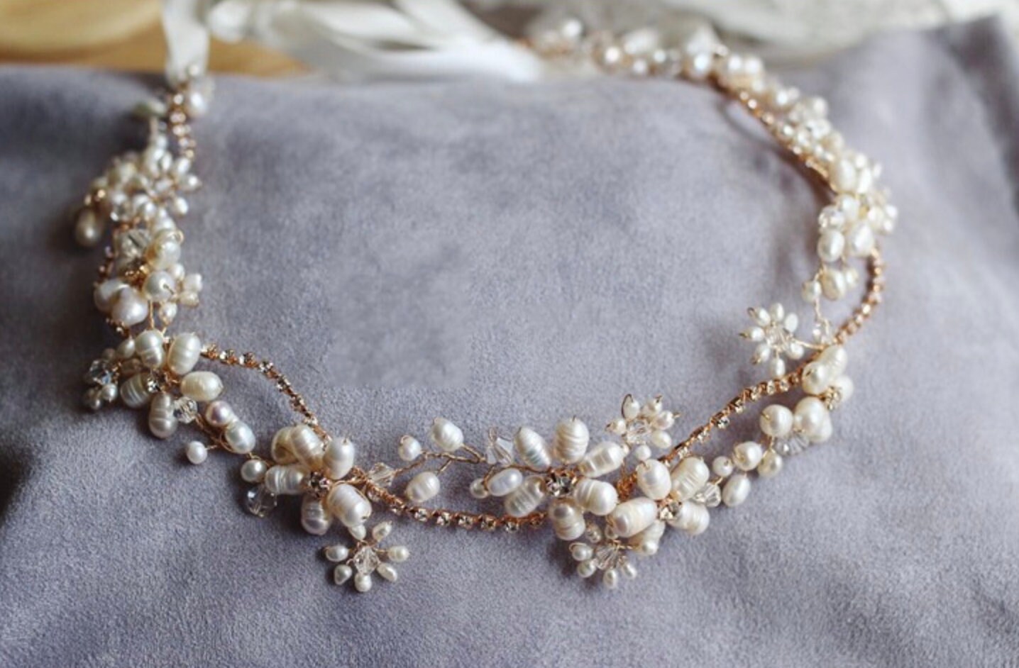 Freshwater Pearls Delicate Wedding Hair Accessory Delicate - Etsy UK