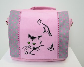 Kindergartentasche Katze rosa Kindertasche Tasche für Mädchen