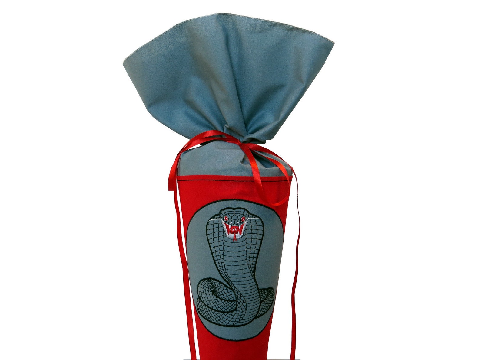 Schultüte Stoff Kobra Schlange in rot und grau Zuckertüte für | Etsy