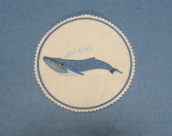 Aufnäher Blauwal Wal Bügelbild Schultüten Dekoration Patches