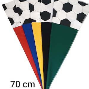 Fußball Schultüte 70cm Stoffbezug zum selbst Verzieren Papprohling DIY Nähset Zuckertüte