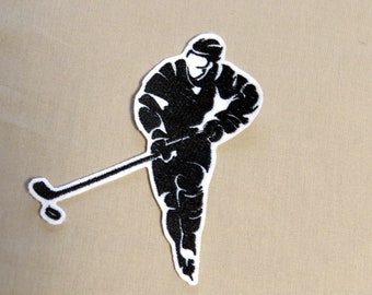 Aufnäher Eishockeyspieler Bügelbild Schultüten Dekoration Patch