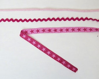 Bänderpaket für Schultüten Zuckertüten in pink