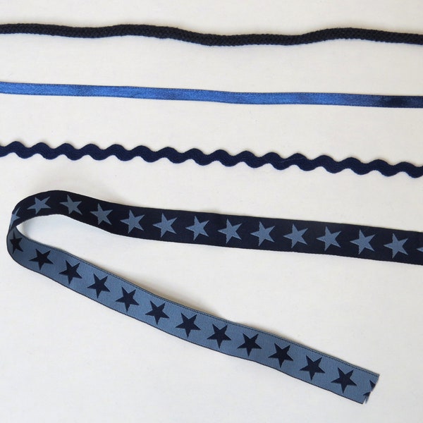 Bänderpaket für Schultüten Zuckertüten in blau