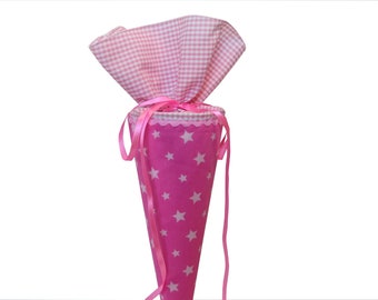 Geschwistertüte rosa pink Sterne Schultüte Zuckertüte Kindergartentüte