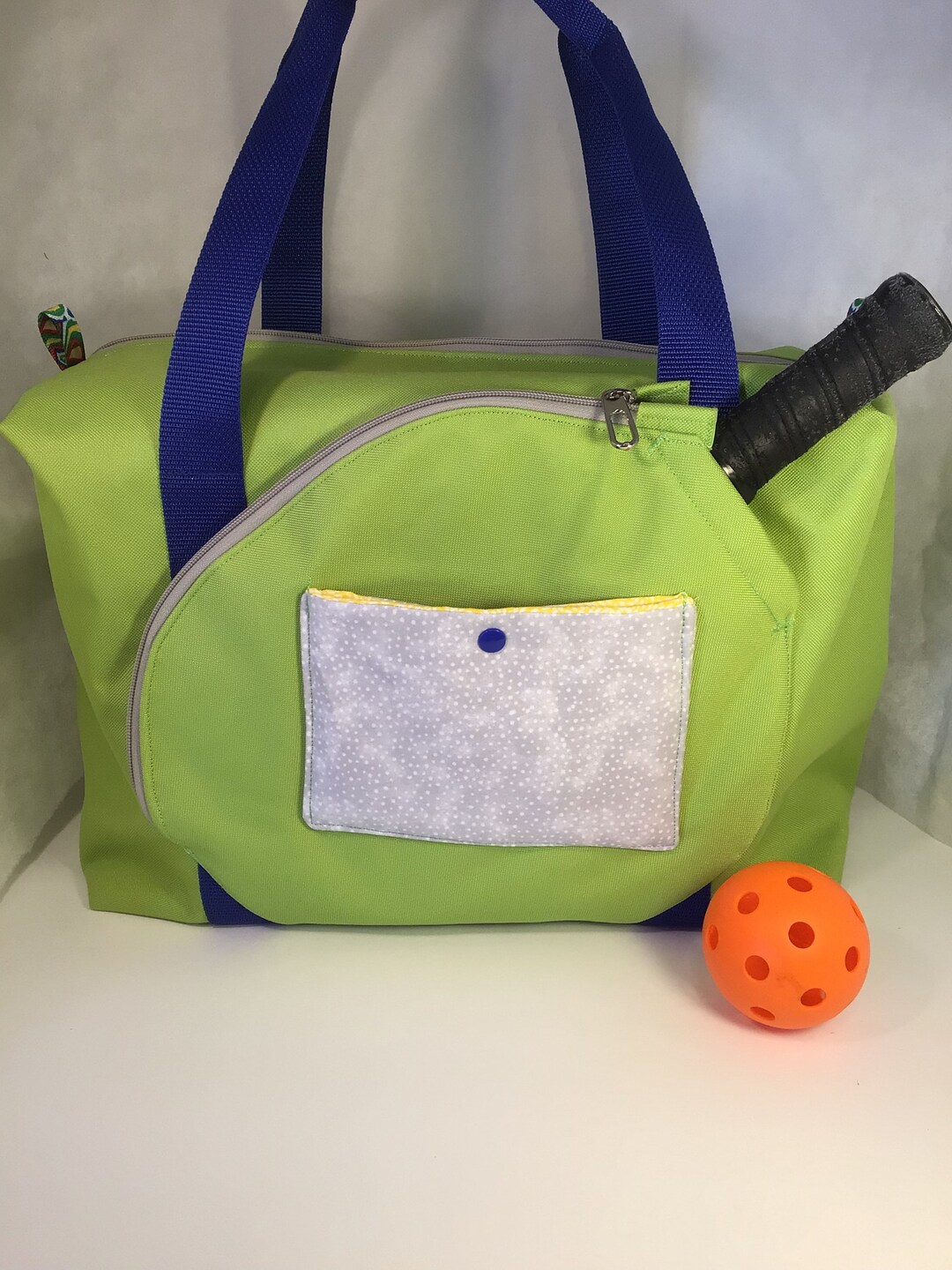 Pickleball Bag,womens Duffle Bag,fun Lime Green Waterproof Canvas