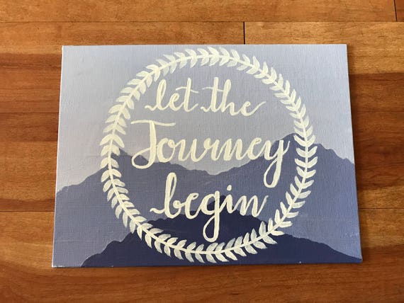 let the journey begin canvas | Etsy