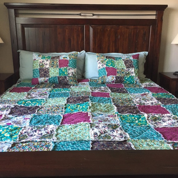 Twin Size Quilt Full Size Comforter Rag Quilt Twin Bed Etsy
