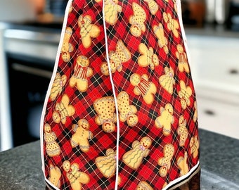 KitchenAid Mixer Cover - Gingerbread Cookies Plaid LIMITED STOCK