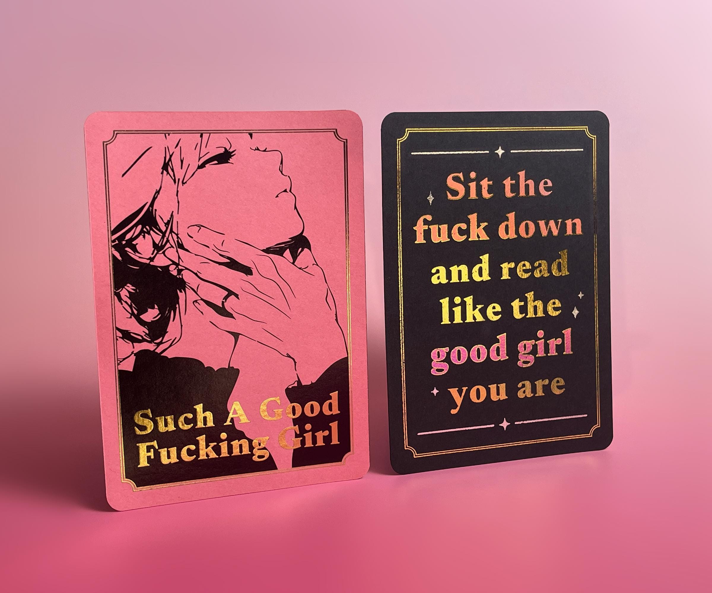 Good Girl Kindle Colorsoft Paperwhite Clear Case Insert ,Dark Romance,  Holographic Kindle Paper, Sit The Fuck Down And Read, Romance Decor