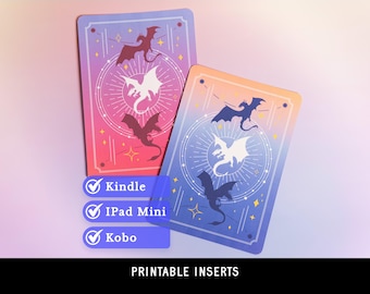 Inserti digitali stampabili per e-reader a tema Triple Dragon Fantasy