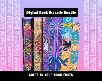 DIGITAL Stencils Bundle DIY Sprayed Edge Book Design