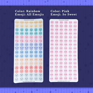 Pastel Emoji Stickers, Book Annotation Supplies, Mood Tracker Stickers image 4