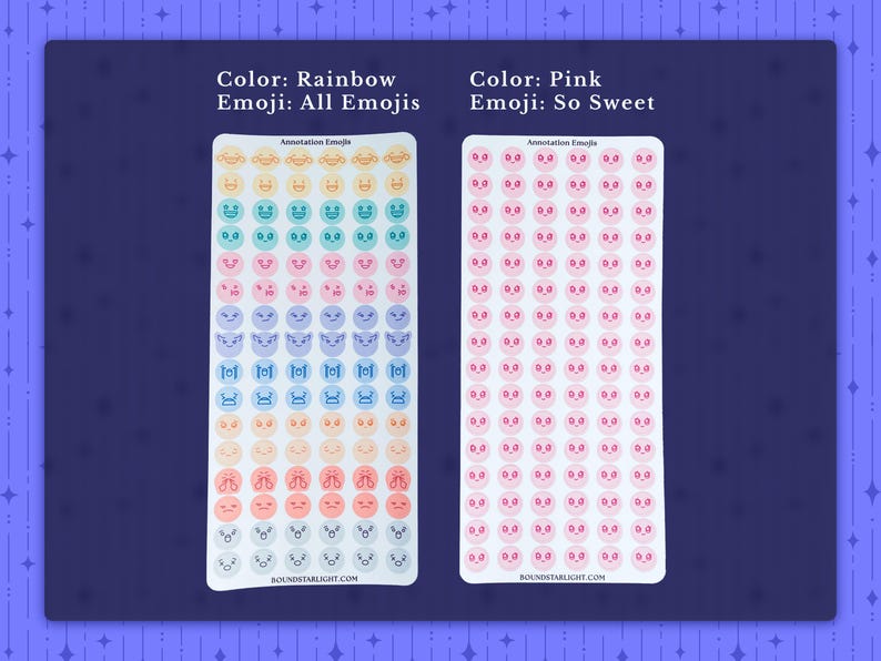 Pastel Emoji Stickers, Book Annotation Supplies, Mood Tracker Stickers image 4