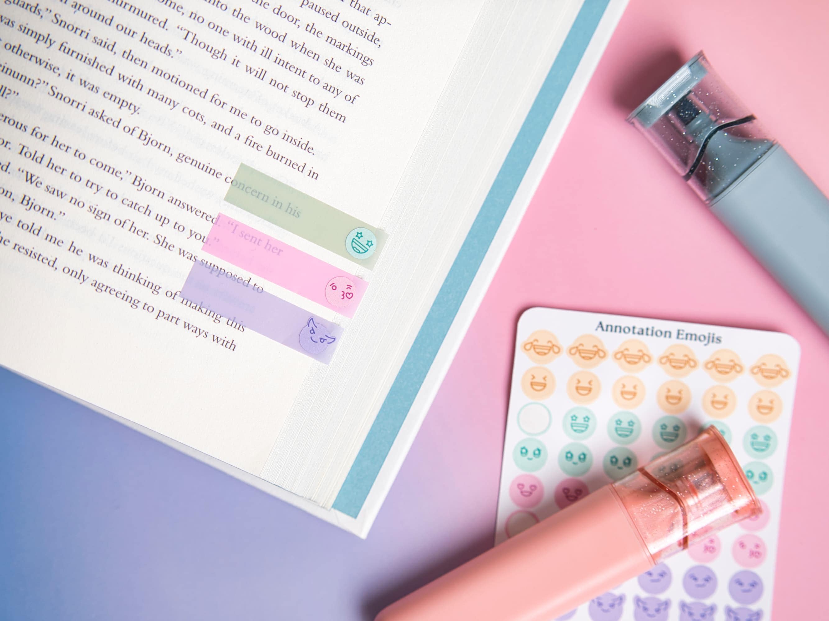 Pastel Emoji Stickers, Book Annotation Supplies, Mood Tracker Stickers ...