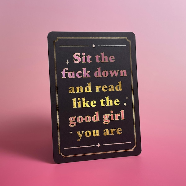 Inserto per Kindle di Dark Romance: inserto cartaceo Good Girl olografico e con lamina d'oro