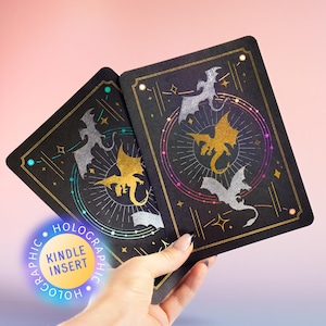 Fantasy Dragon Kindle Insert: Holographic Foil Romantasy Decor