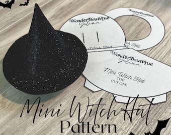 Modèle de mini chapeau de sorcière à imprimer