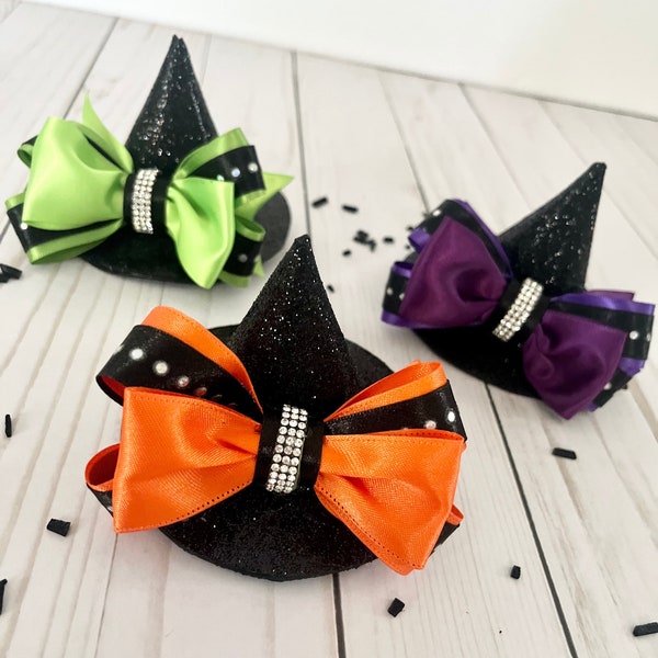 Mini Witch Hat bow clips