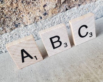 Individuele Scrabble®-tegels | Enkele letters | Nieuwere, rechte stijl | Knutselbenodigdheden | Plakboeken, kruiswoordraadselspelstukken | Brieven