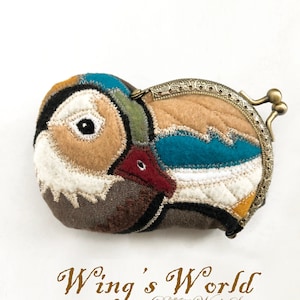 Mandarin Duck Purse Mandarin Duck Coin Purse Felt Duck Metal Frame Kisslock Purse Mandarin Duck Head Change Snap Purse Purse Organizer Etsy