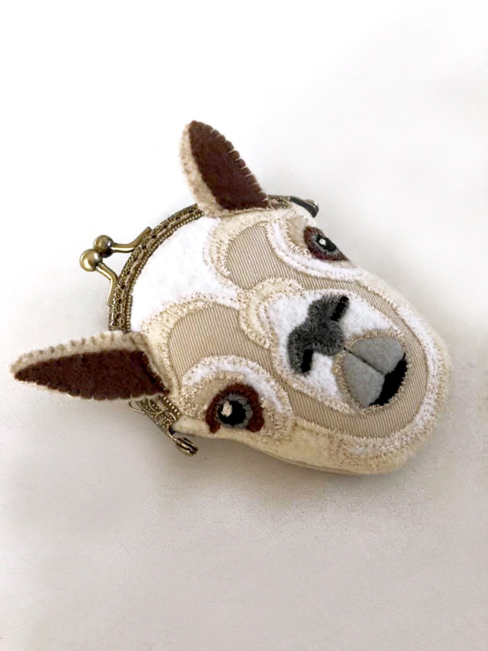 Llama Purse Llama Coin Purse Purse Felt Lama Metal Frame Etsy