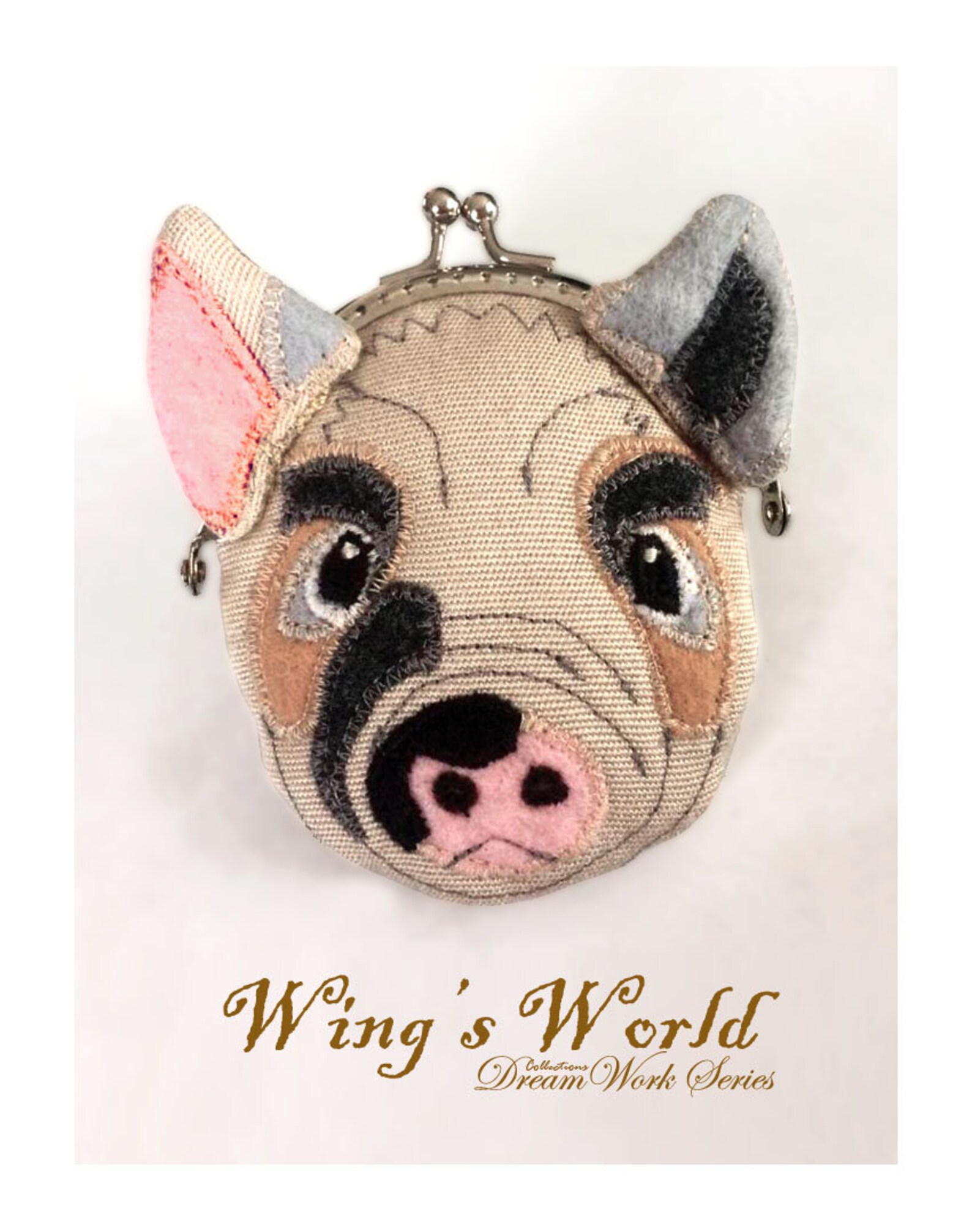 Pig Purse Pig Coin Purse Purse Felt Piggy Metal Frame Etsy UK