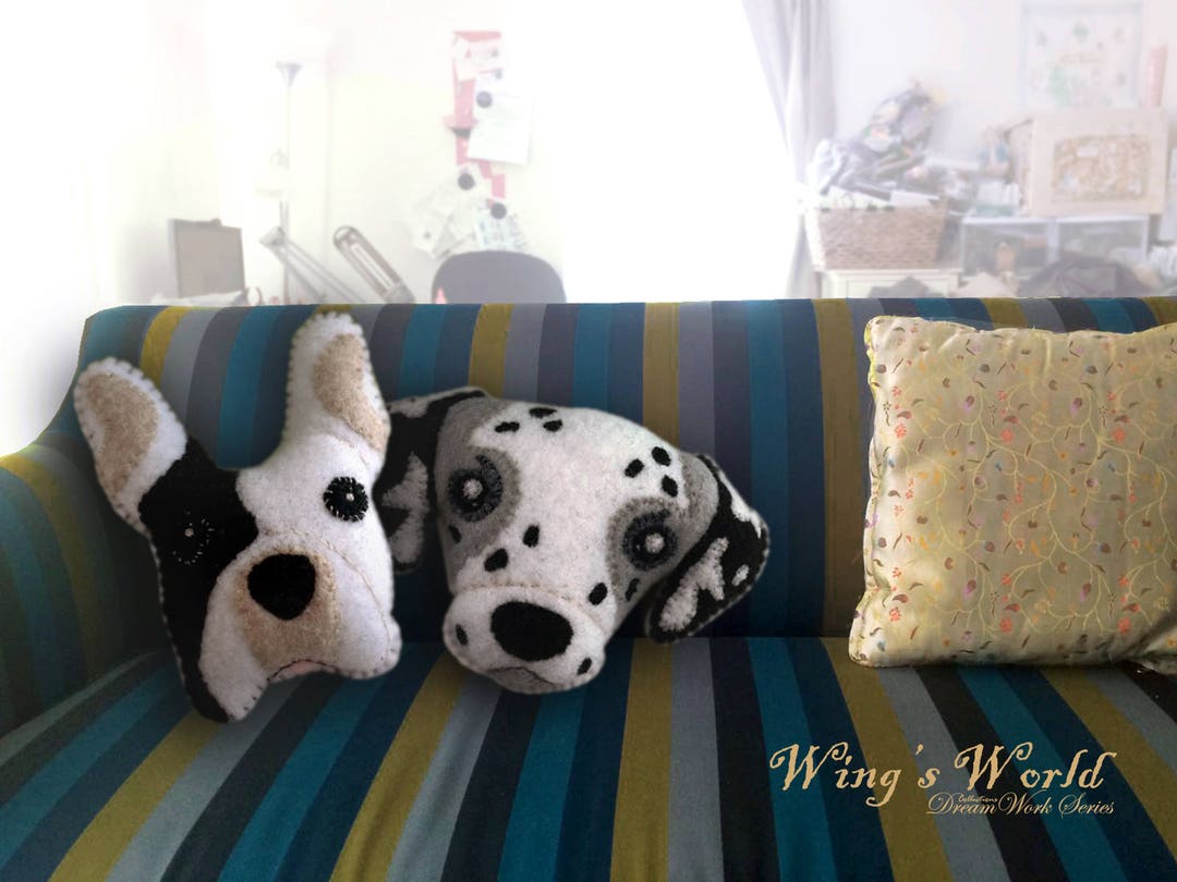 Dog Cushion Dalmatian Boston Terrier Cushions Dog Pillow - Etsy