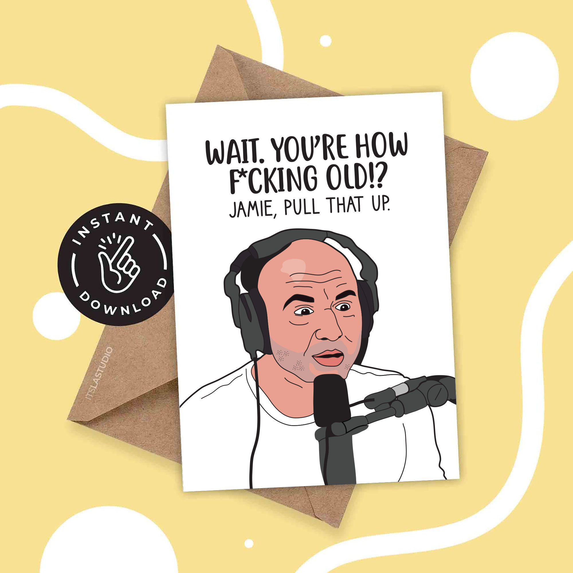 Joe Rogan Birthday Card Joe Rogan Card Joe Rogan Art Joe | Etsy