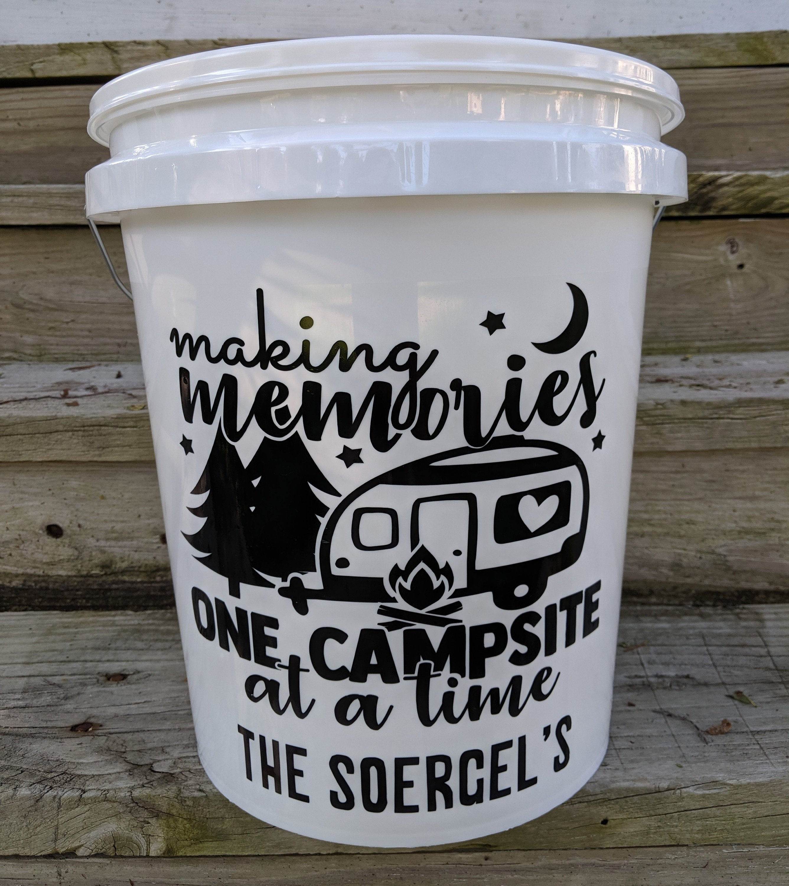 Lighted Camping Bucket // Camping Light // Campsite Bucket // Etsy