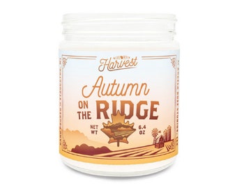 Autumn on the Ridge // Fall Candle // 9 oz Glass Jar Candle // Autumn Candle // Fall Scent // Leaf Scent // Fall Soy Candle