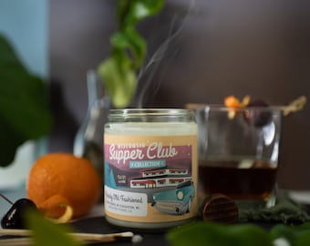 Brandy Old Fashioned, Wisconsin Supper Club, Supper Club, Supper Club Candle, Wisconsin Candle, Cocktail Candle, Wisconsin Gift