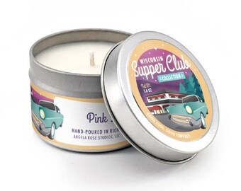 Pink Squirrel Candle, Wisconsin Supper Club, Supper Club, Supper Club Candle, Cocktail Candle, Wisconsin Candle, Wisconsin Gift