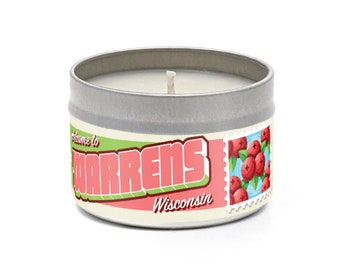 Warrens Soy Candle, Warrens Wisconsin Candle, Wisconsin Soy Candle, Simply Wisconsin Candle, Cranberry Scent, Cranberry Candle, WI candle