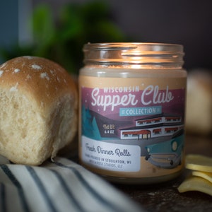 Fresh Dinner Rolls, Wisconsin Supper Club, Supper Club, Supper Club Candle, Wisconsin Candle, Dinner Candle, Wisconsin Gift