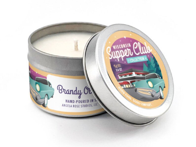 Brandy Old Fashioned Candle, Wisconsin Supper Club, Supper Club, Supper Club Candle, Wisconsin Candle, Cocktail Candle, Wisconsin Gift image 1