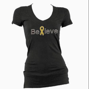 Custom Childhood Cancer Awareness Shirt . Fight Childhood Cancer . Childhood Cancer Awareness . GOLD Ribbon . Cancer Walk Shirt
